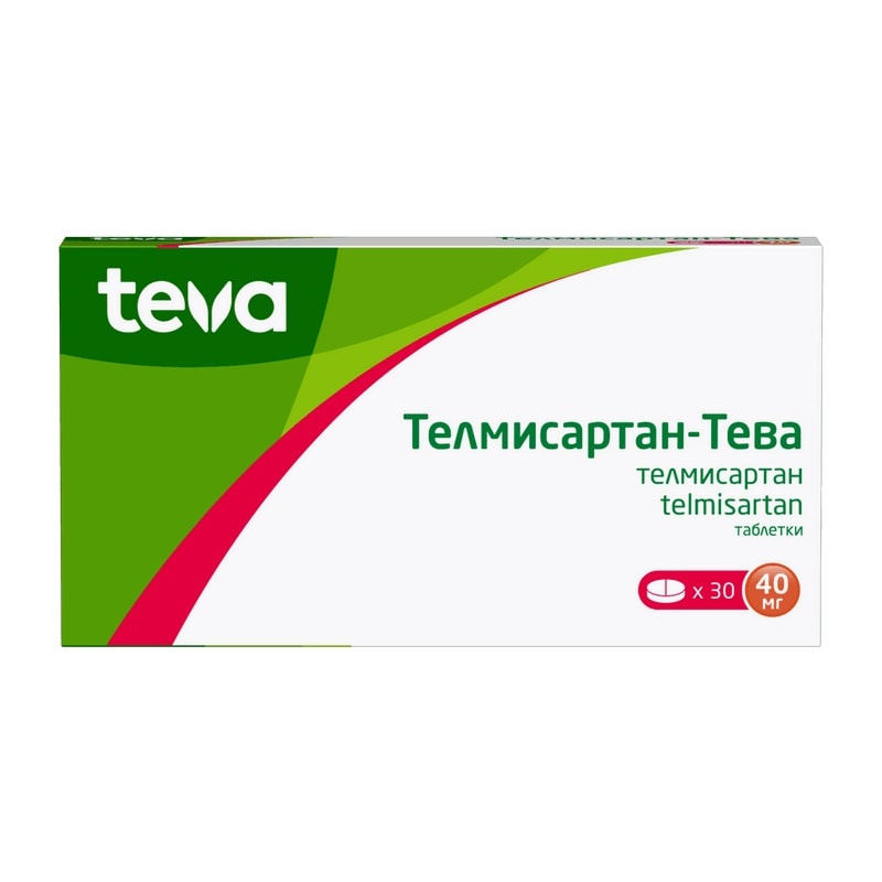 Телмисартан-Тева 40 мг таблетки 30 шт