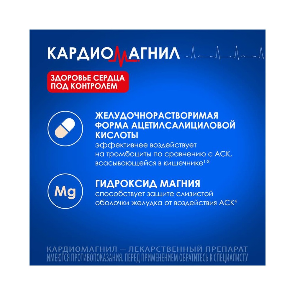 Кардиомагнил 150 мг+30,39 мг таблетки 100 шт