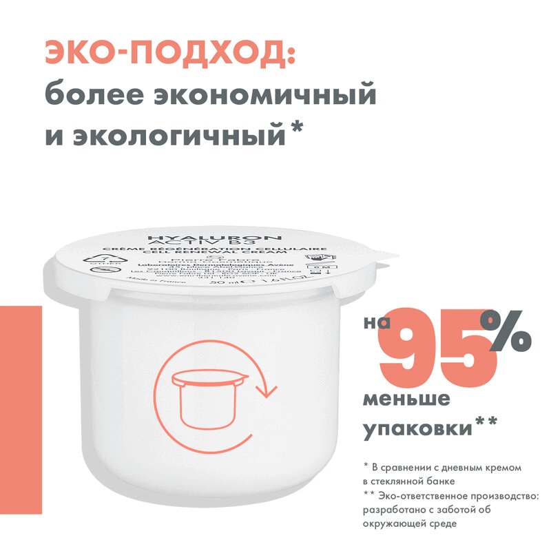 Avene Hyaluron Activ B3 Крем дневной комплексный регенерирующий для лица Сменный блок 50 мл