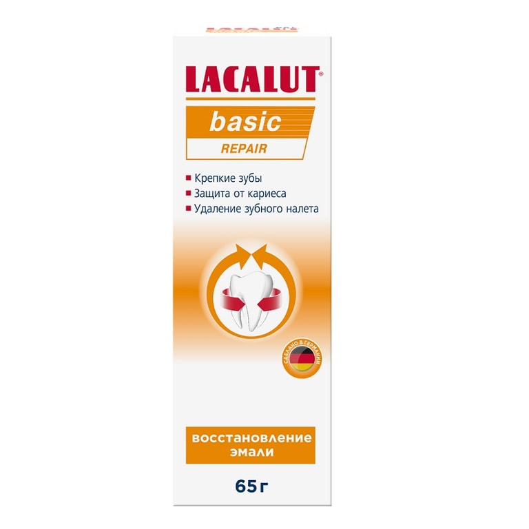 Lacalut Basic Repair Зубная паста Восстановление эмали 65 г