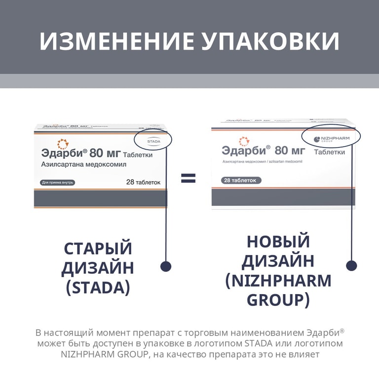 Эдарби 80 мг таблетки 28 шт