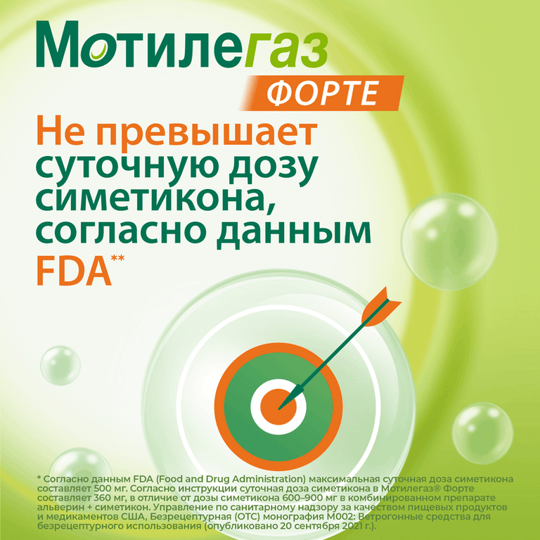 Мотилегаз Форте 120 мг капсулы 20 шт