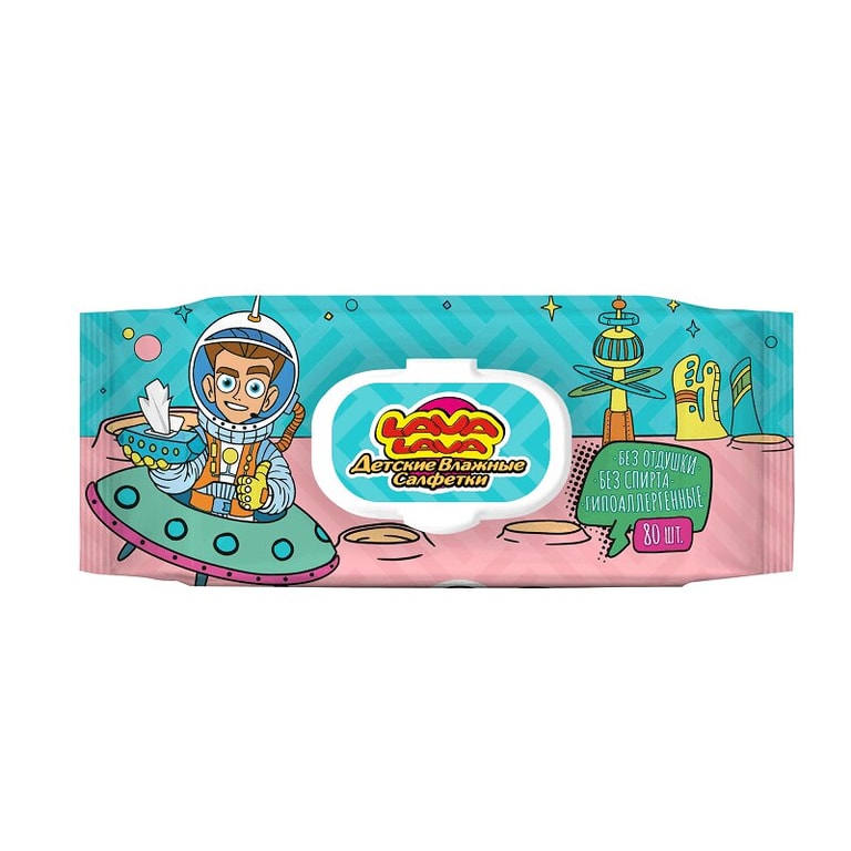 Lava Lava Салфетки влажные детские без отдушки 80 шт