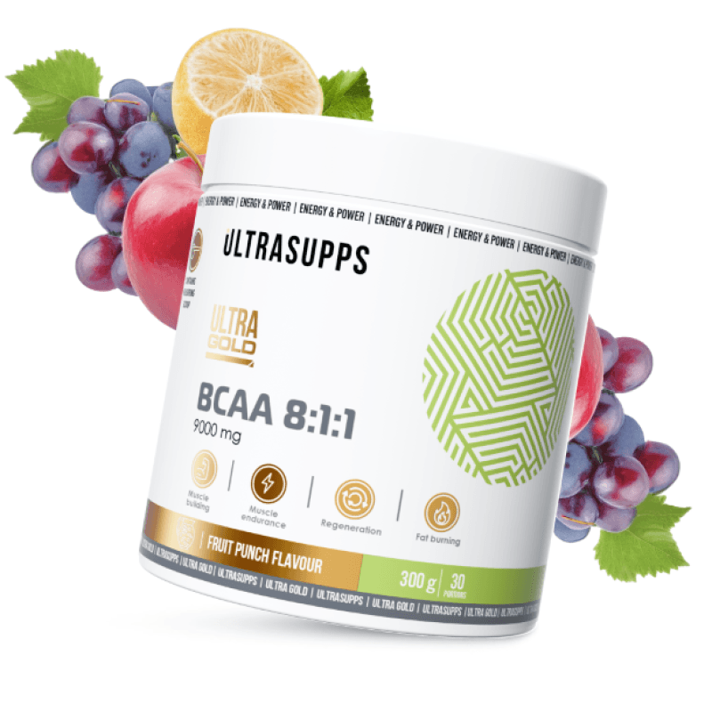 Ultrasupps BCAA 8:1:1 Комплекс аминокислот порошок Фруктовый пунш 300 г