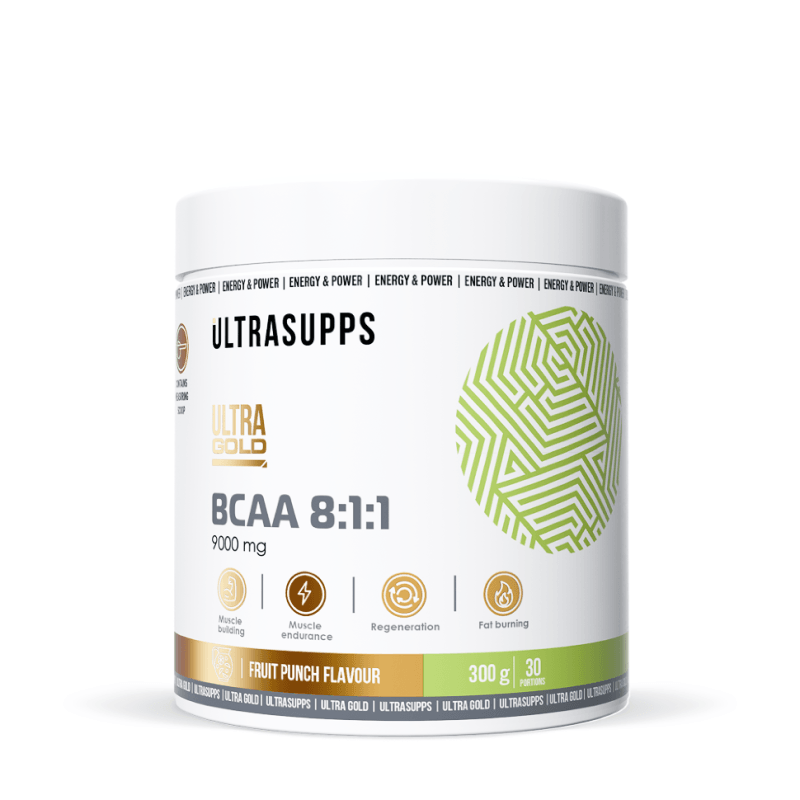 Ultrasupps BCAA 8:1:1 Комплекс аминокислот порошок Фруктовый пунш 300 г