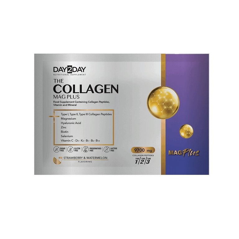 Orzax Day2Day Коллаген Магний Плюс порошок Арбуз-Клубника 30 шт