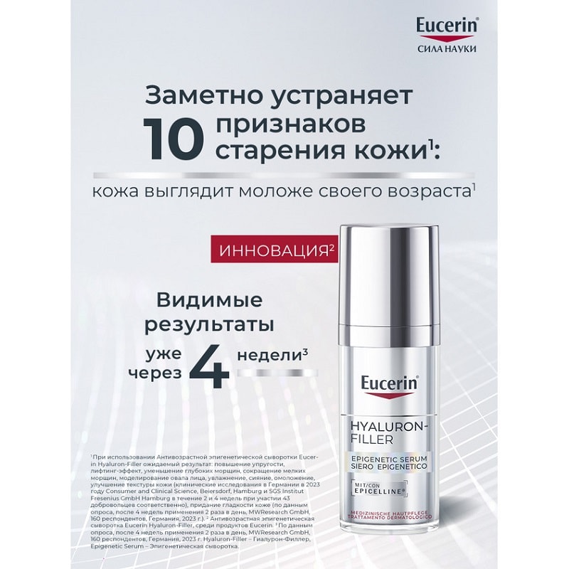 Eucerin Hyaluron-Filler Сыворотка антивозрастная эпигенетическая 30 мл