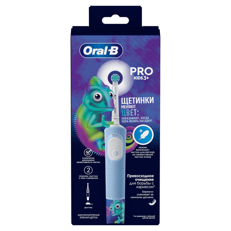 Oral-B Vitality Pro Kids Зубная щетка электрическая для детей с 3 лет Голубая