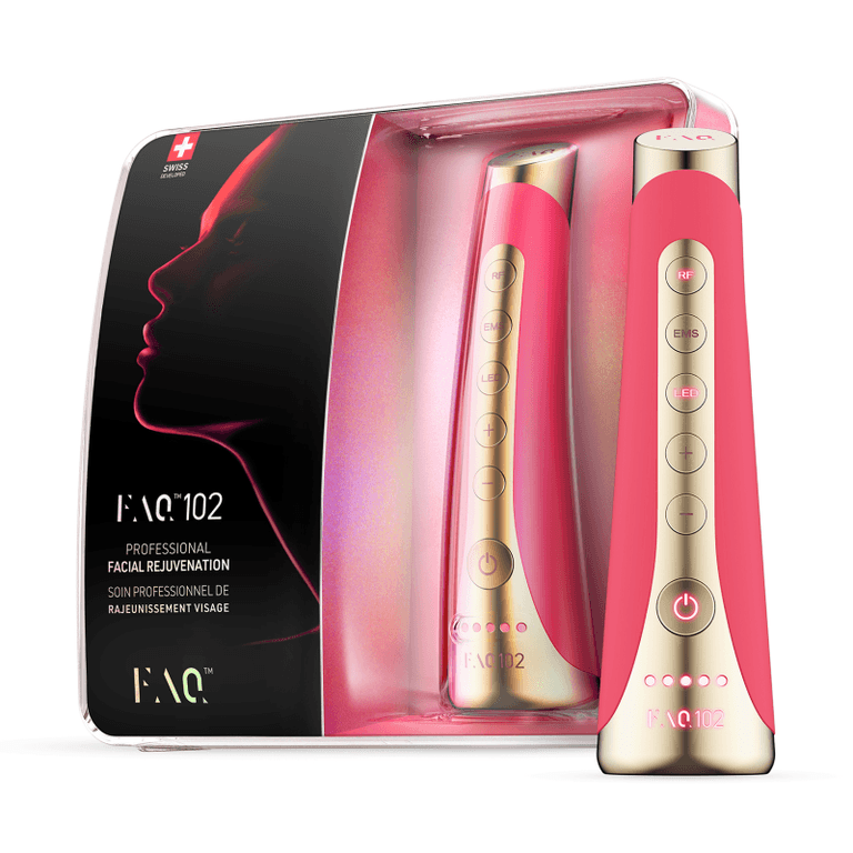 Foreo FAQ 102 Массажер для лица с RF EMS и LED-терапией Розовый рубин