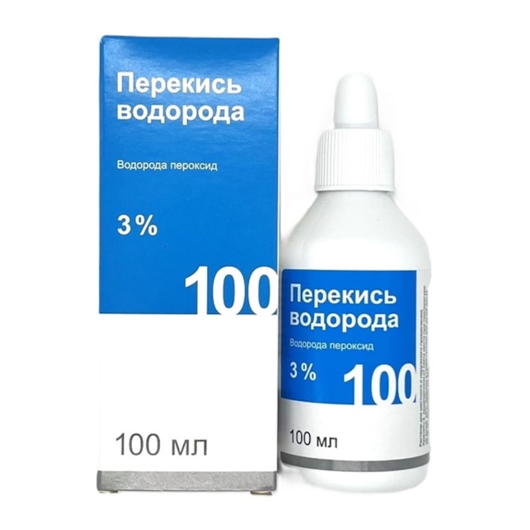 Перекись водорода 3% раствор для местного и наружного применения 100 мл