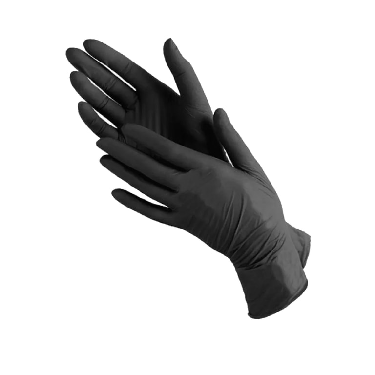 Униксфарм Перчатки нитриловые универсальные нестерильные р. М 10 шт (5 пар) черный