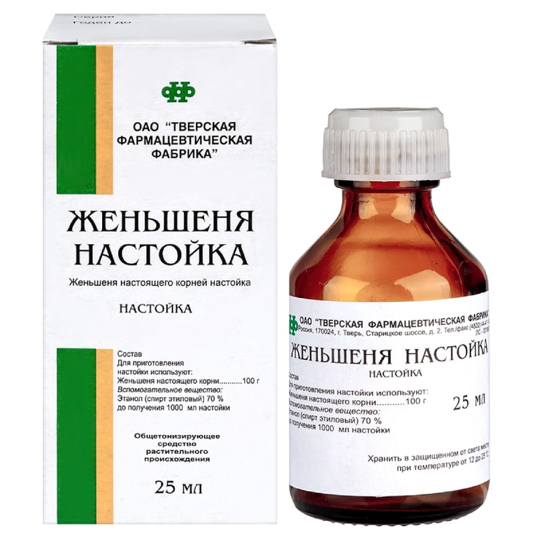 Женьшеня настойка 25 мл