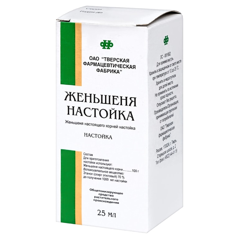 Женьшеня настойка 25 мл