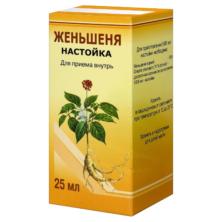 Женьшеня настойка 25 мл