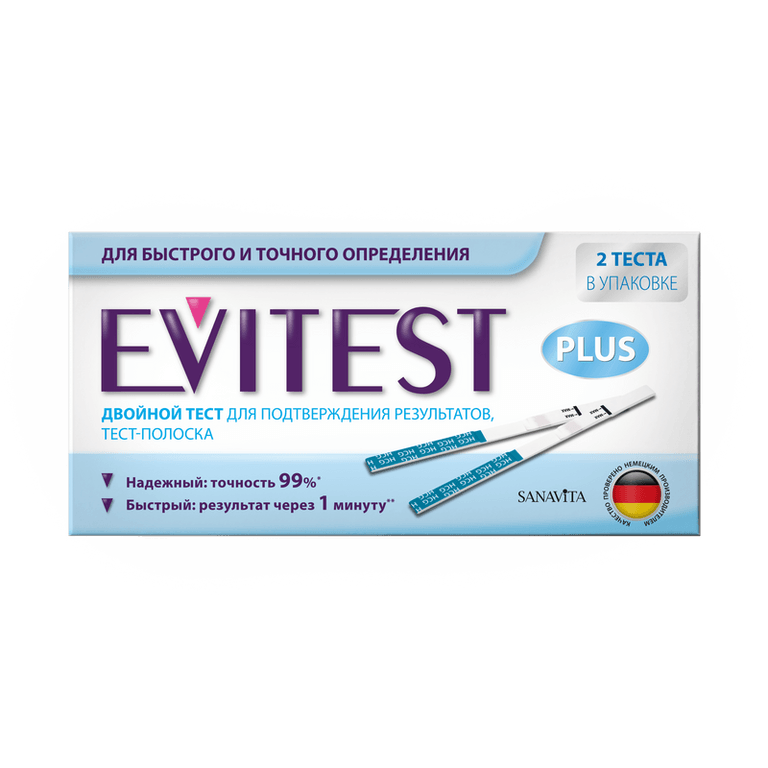 Evitest Plus Тест на беременность тест-полоска 2 шт
