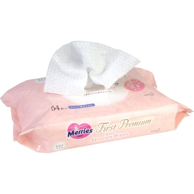 Merries Салфетки детские влажные, запасной блок 54 шт