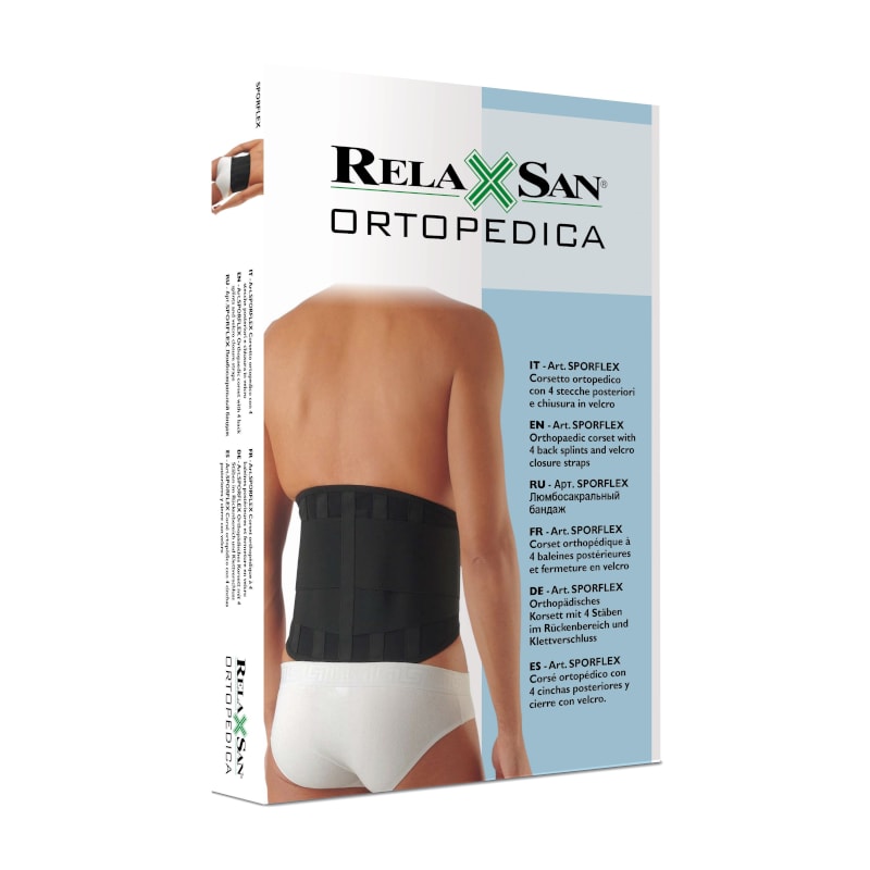 Relaxsan Ortopedica Бандаж люмбосакральный Sporflex размер М Черный