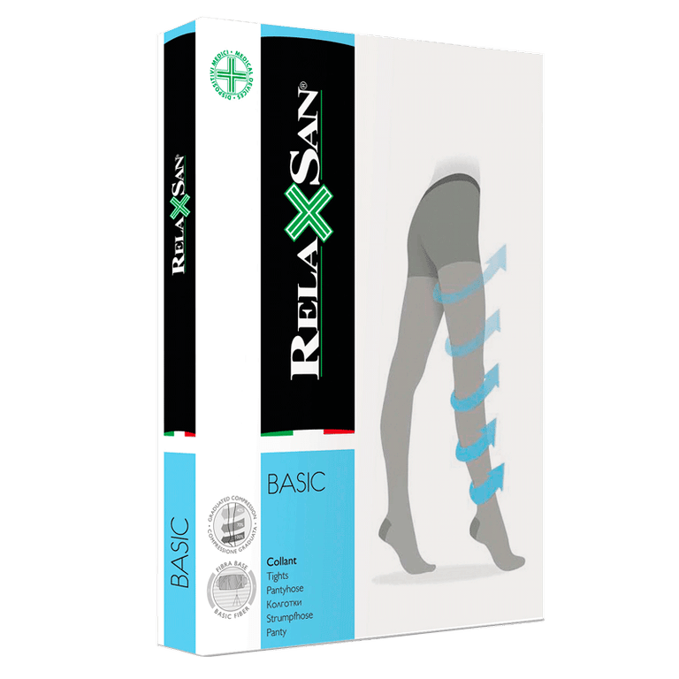 Relaxsan Basic Колготки компрессионные Collant Plus 2 класс компрессии 140 den размер 5 Телесные