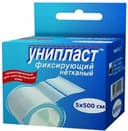Унипласт Лейкопластырь фиксирующий на нетканой основе 5 см х 500 см 1 шт