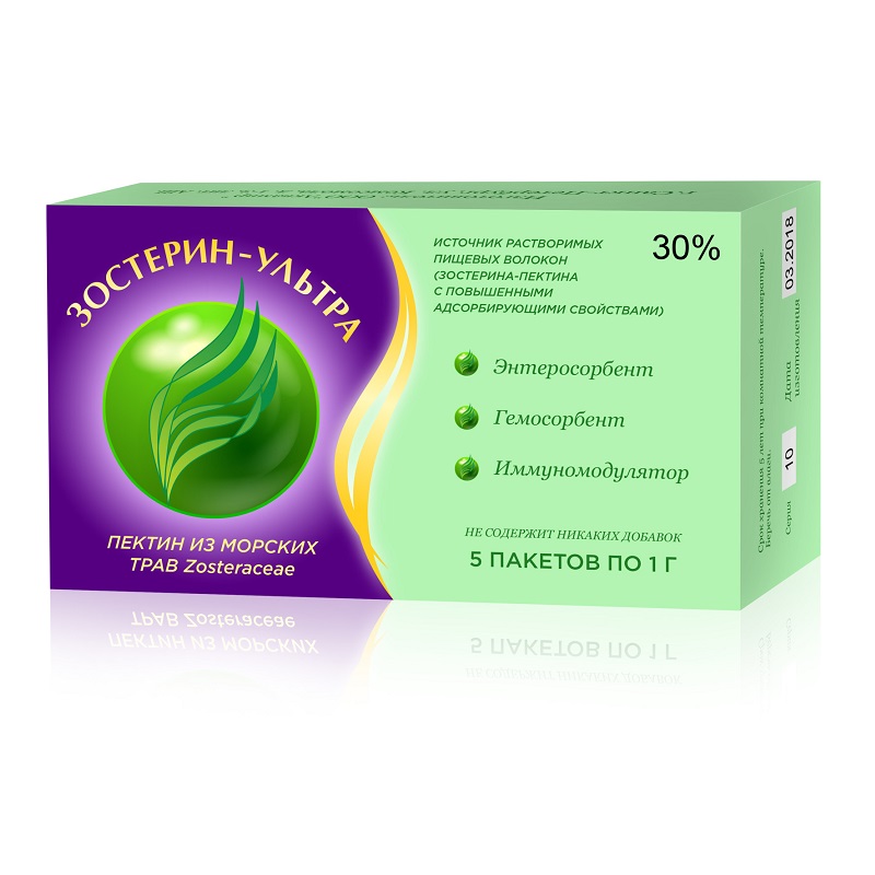Изображение товара Зостерин-Ультра 30% порошок для приема внутрь 1 г 5 шт