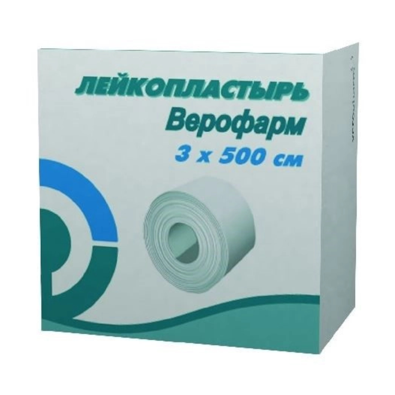 Изображение товара Верофарм Лейкопластырь фиксирующий тканевый 3 см х 500 см гипоаллергенный