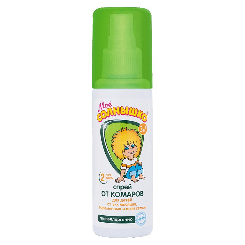 Изображение товара Мое Солнышко спрей от комаров для детей 100 мл безопасное средство