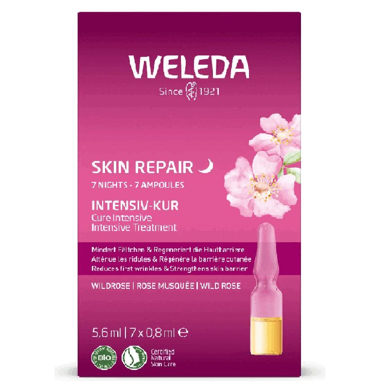 Изображение товара Веледа Роза Концентрат разглаживающая ампула 7 шт 0,8 мл для молодости и сияния кожи