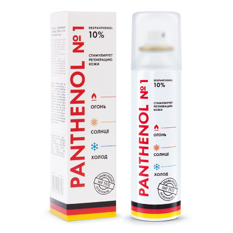 Изображение товара Пантенол №1 10% спрей для наружного применения 150 мл для заживления кожи и слизистых