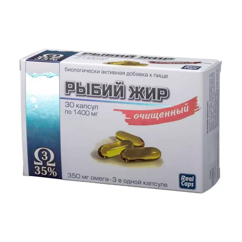 Изображение товара RealCaps Рыбий жир очищенный 1400 мг капсулы 30 шт