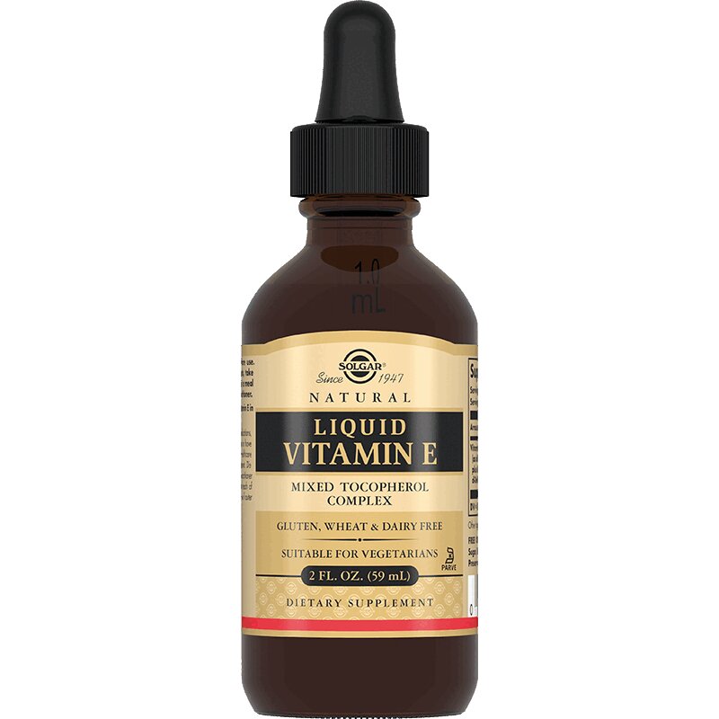 Изображение товара Solgar Витамин Е жидкий 59 мл натуральный капельный препарат для здоровья кожи и иммунитета
