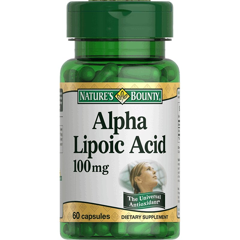 Изображение товара Nature's Bounty Альфа-липоевая кислота 100 мг 60 капсул поддержка обмена веществ