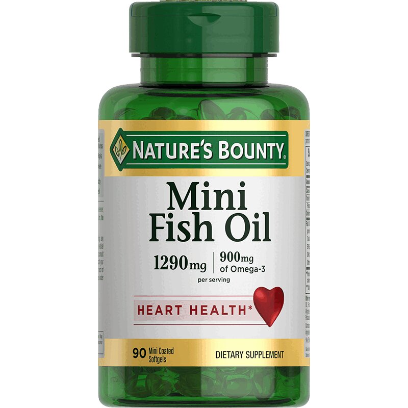 Изображение товара Nature's Bounty Рыбий жир 900 мг Омега-3 капсулы 90 шт для здоровья сердца и мозга