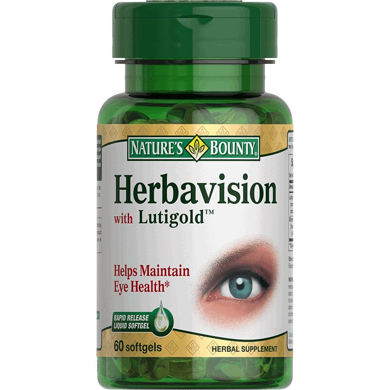 Изображение товара Капсулы для зрения Nature's Bounty Гербавижн и Лютиголд 60 шт США