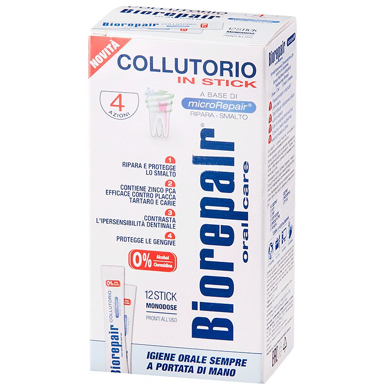 Изображение товара BioRepair Восстанавливающий защитный ополаскиватель для полости рта 12 мл 12 шт Италия