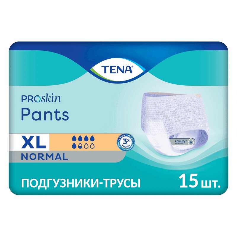 Изображение товара Подгузники-трусы для взрослых TENA Pants Normal XL 15 шт - защита и комфорт