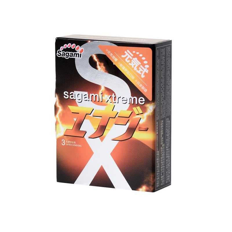 Изображение товара Sagami Xtreme Energy Презервативы с ароматом энергетика 3 шт