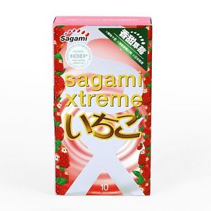 Изображение товара Презервативы Sagami Xtreme Strawberry 10 шт с ароматом клубники