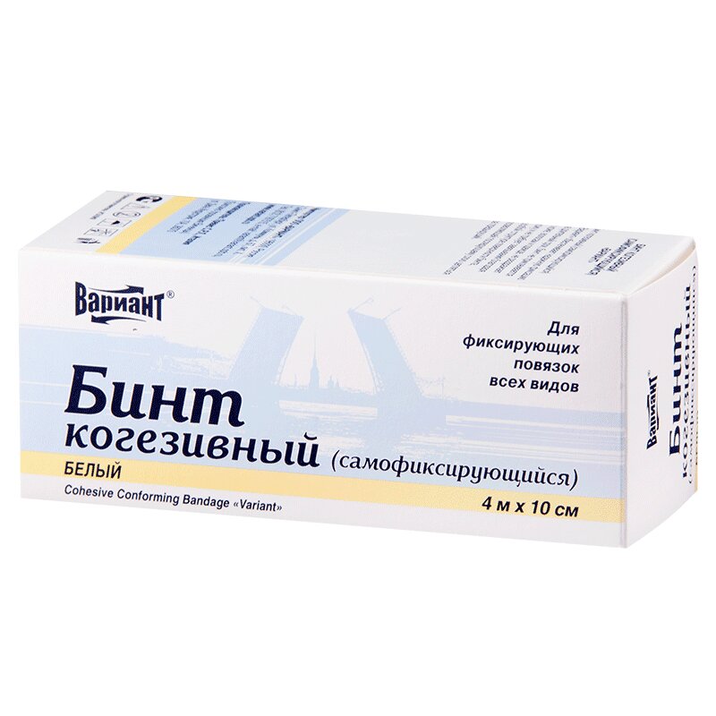 Изображение товара Когезивный самофиксирующийся бинт 4 м x 10 см от Превис, Белый