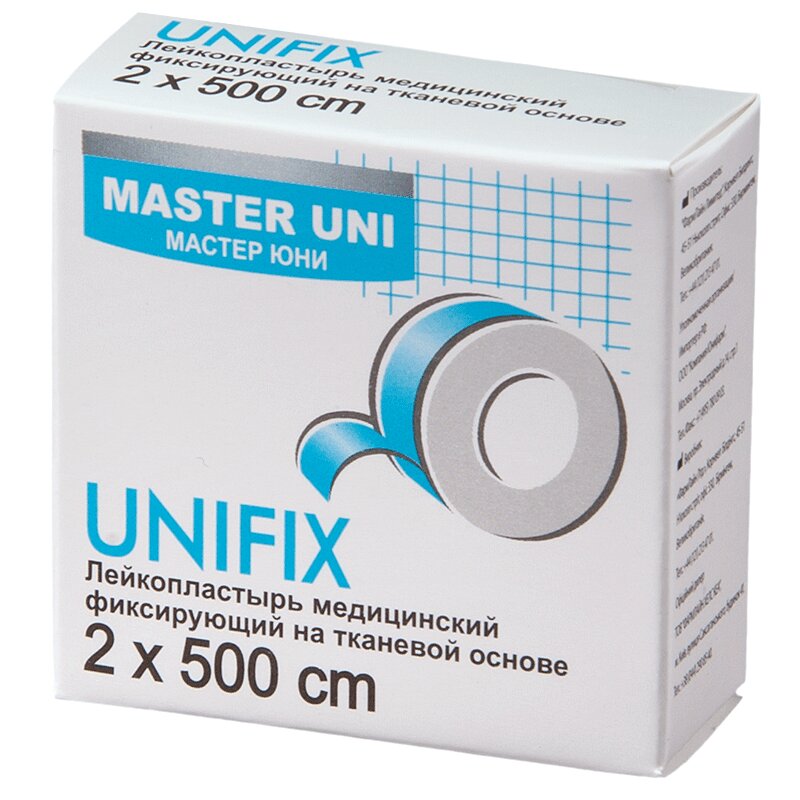 Изображение товара Master Uni Unifix Пластырь фиксирующий тканевый 2 см х 500 см 1 шт