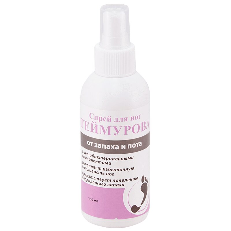 Изображение товара Теймурова спрей для ног от запаха и пота 150 мл - антибактериальный, дезодорирующий и освежающий пр