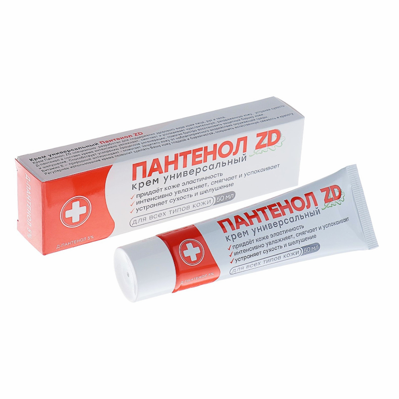 Изображение товара Пантенол ZD Крем универсальный 50 мл для ухода за кожей и заживления