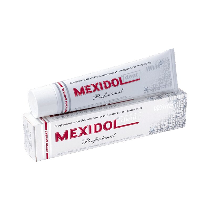 Изображение товара Зубная паста MEXIDOL DENT Professional White - отбеливание без фтора