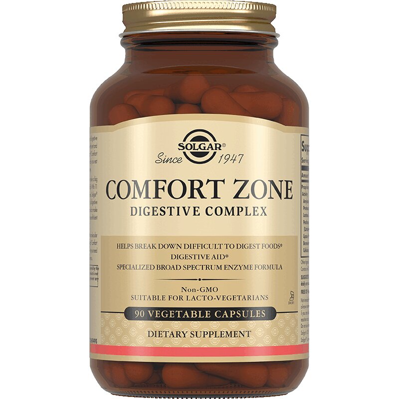 Изображение товара Solgar Комфорт зон 90 капсул - комплекс ферментов и растительных экстрактов