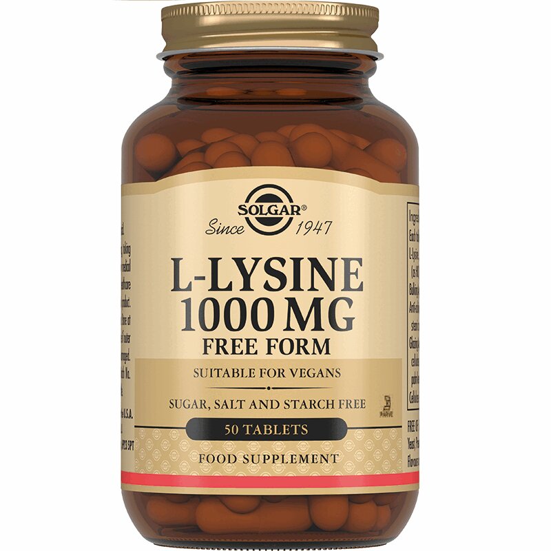 Изображение товара Solgar L-Лизин 1000 мг таблетки 50 шт для красоты и здоровья
