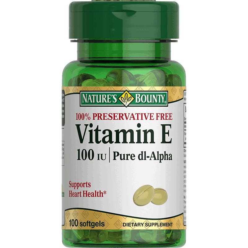 Изображение товара Витамин Е 100МЕ капсулы 100 шт от Nature's Bounty