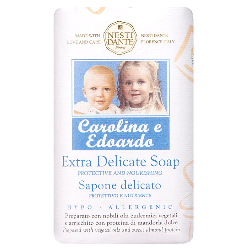 Изображение товара Детское деликатное мыло Nesti Dante Carolina e Edoardo 250 г для чувствительной кожи
