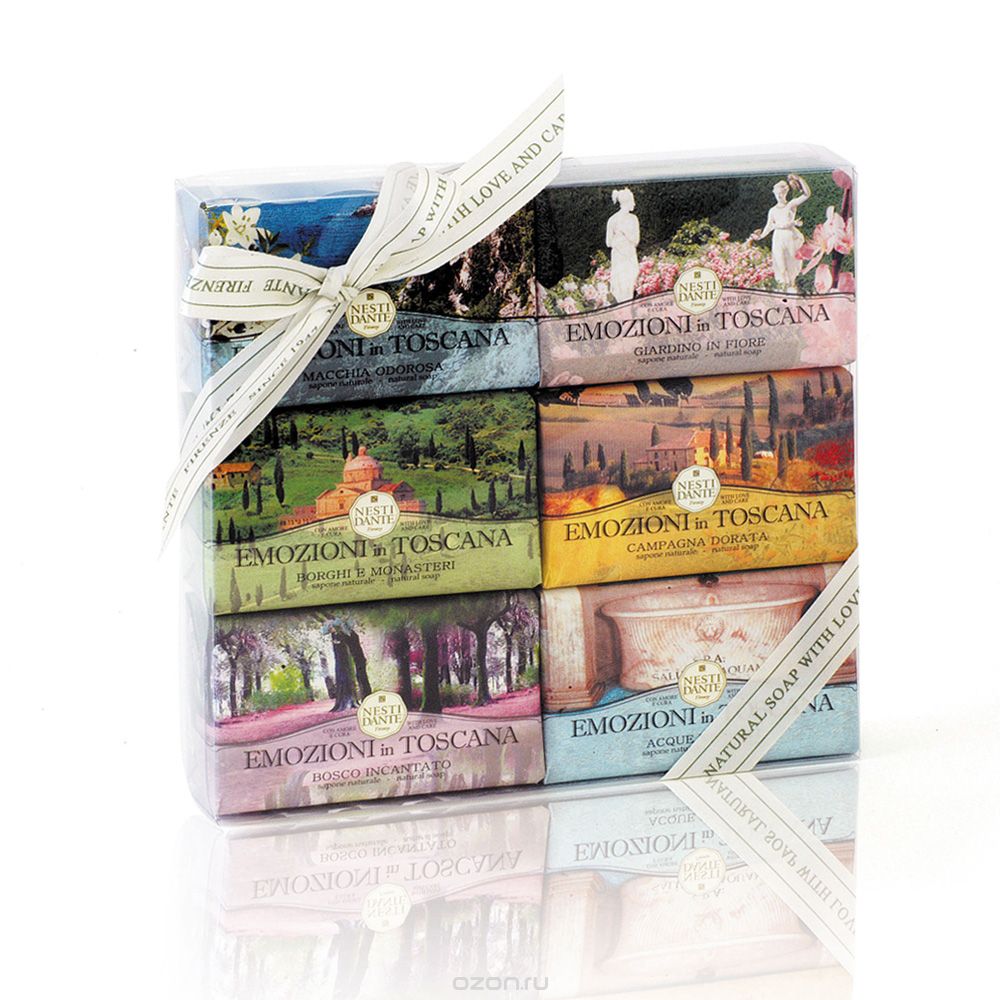 Изображение товара Мыло набор Волнующая Тоскана 6 шт, натуральное итальянское мыло 150 г
