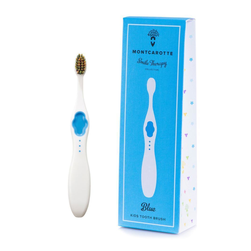 Изображение товара Детская мягкая зубная щетка Montcarotte голубая для малышей