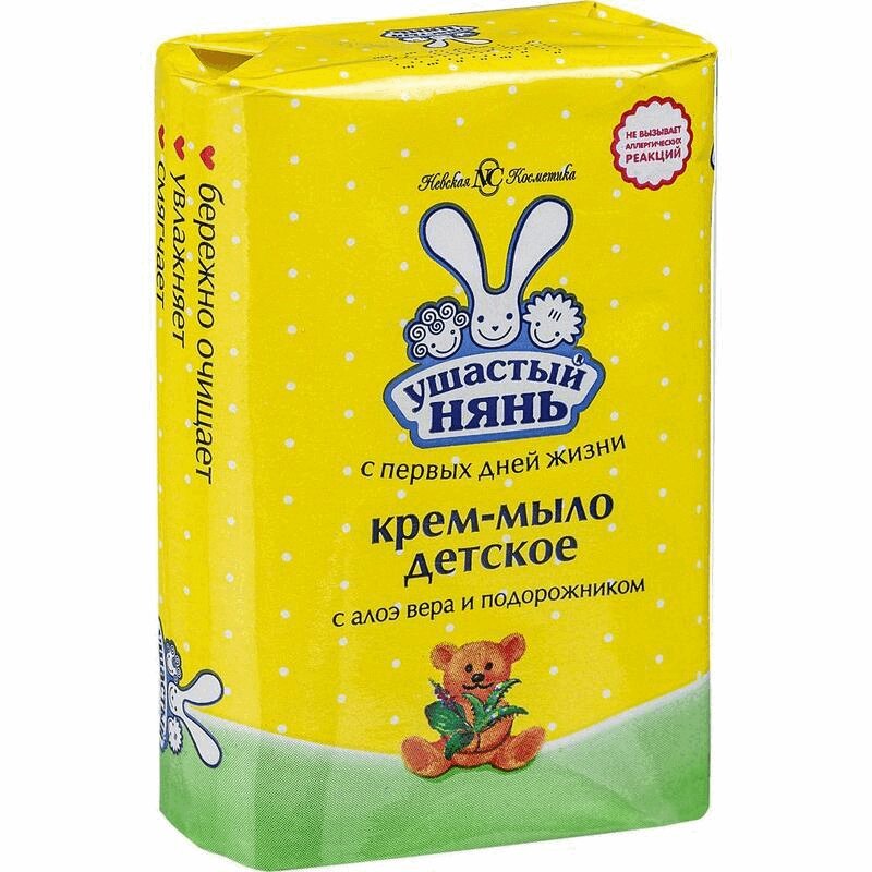 Изображение товара Ушастый Нянь Крем-мыло детское Алоэ-Подорожник 90 г