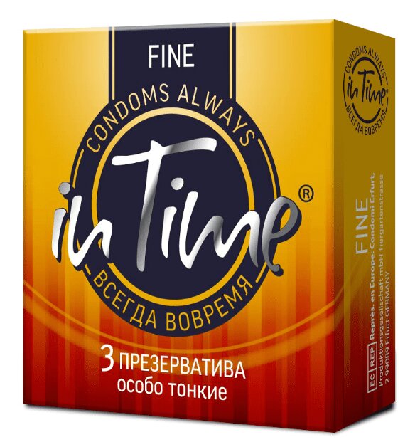 Изображение товара Презервативы in Time Fine 3 шт особо тонкие для естественного ощущений